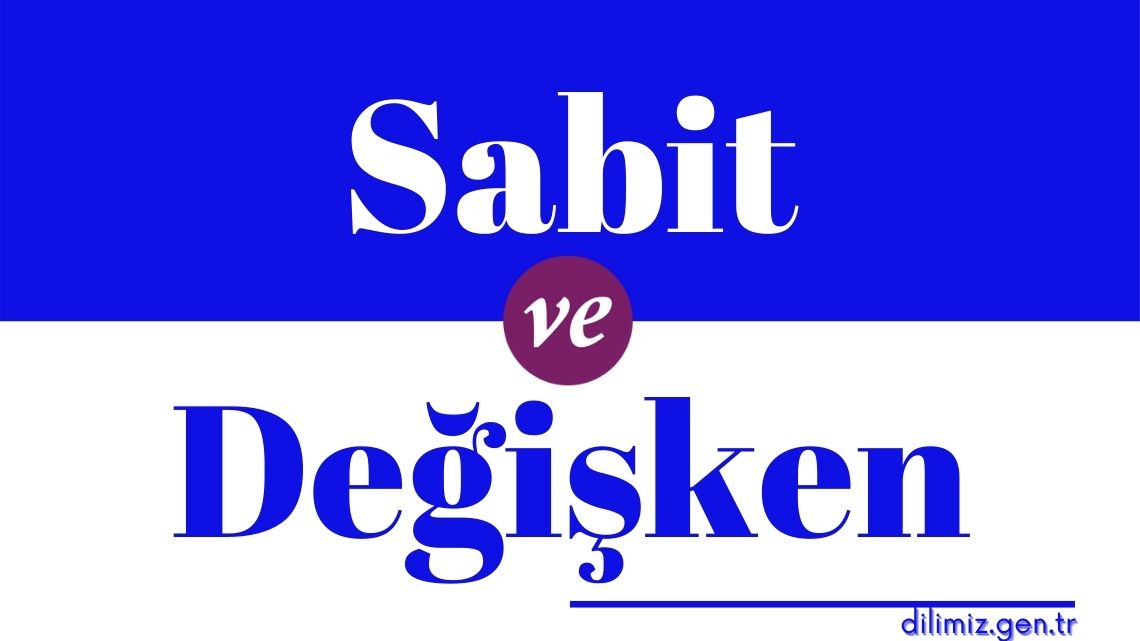 Sabit ve Değişken nedir