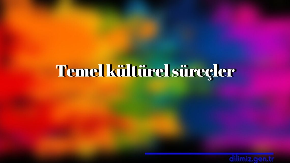 Temel kültürel süreçler